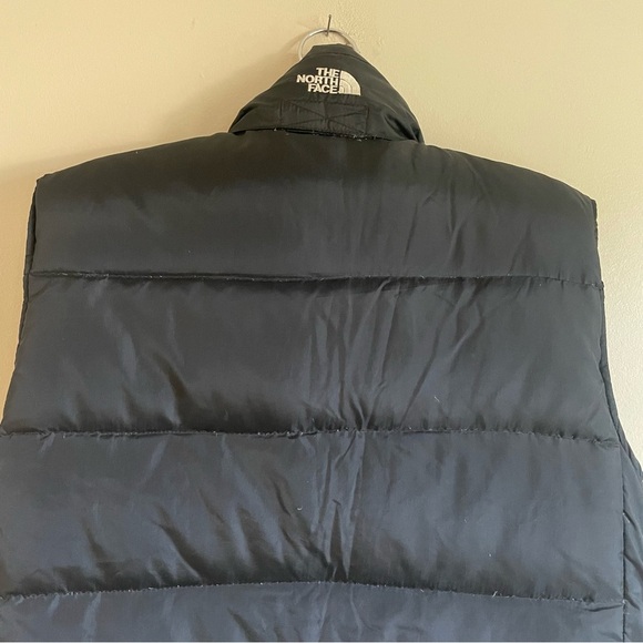 Vintage The North Face Down Puffer Vest Hooded Black Mens Size Medium - Picture 6 of 12